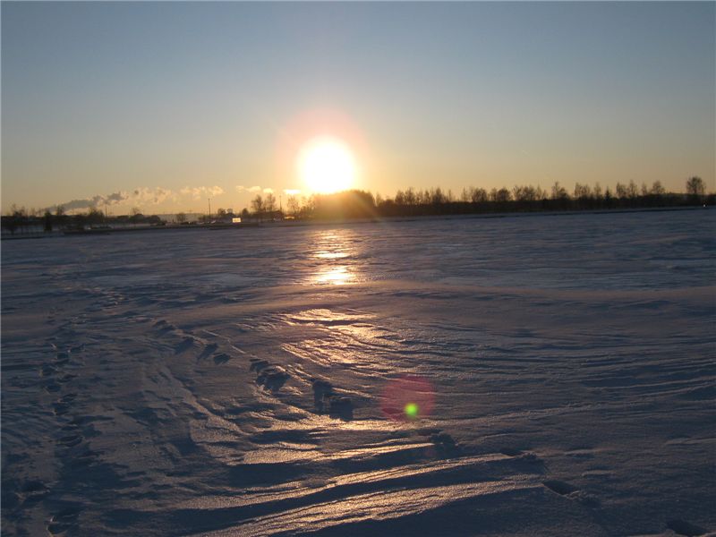 Зимний закат.